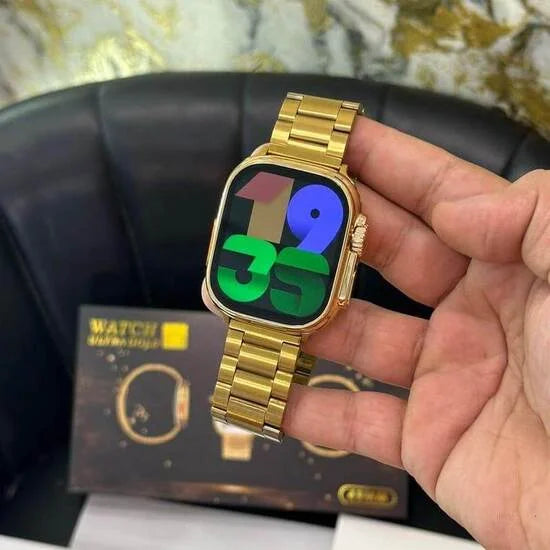 Evo Ultra Watch Gold 49mm with Metal Chain Belt