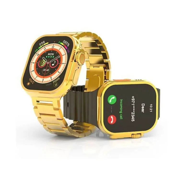 Evo Ultra Watch Gold 49mm with Metal Chain Belt